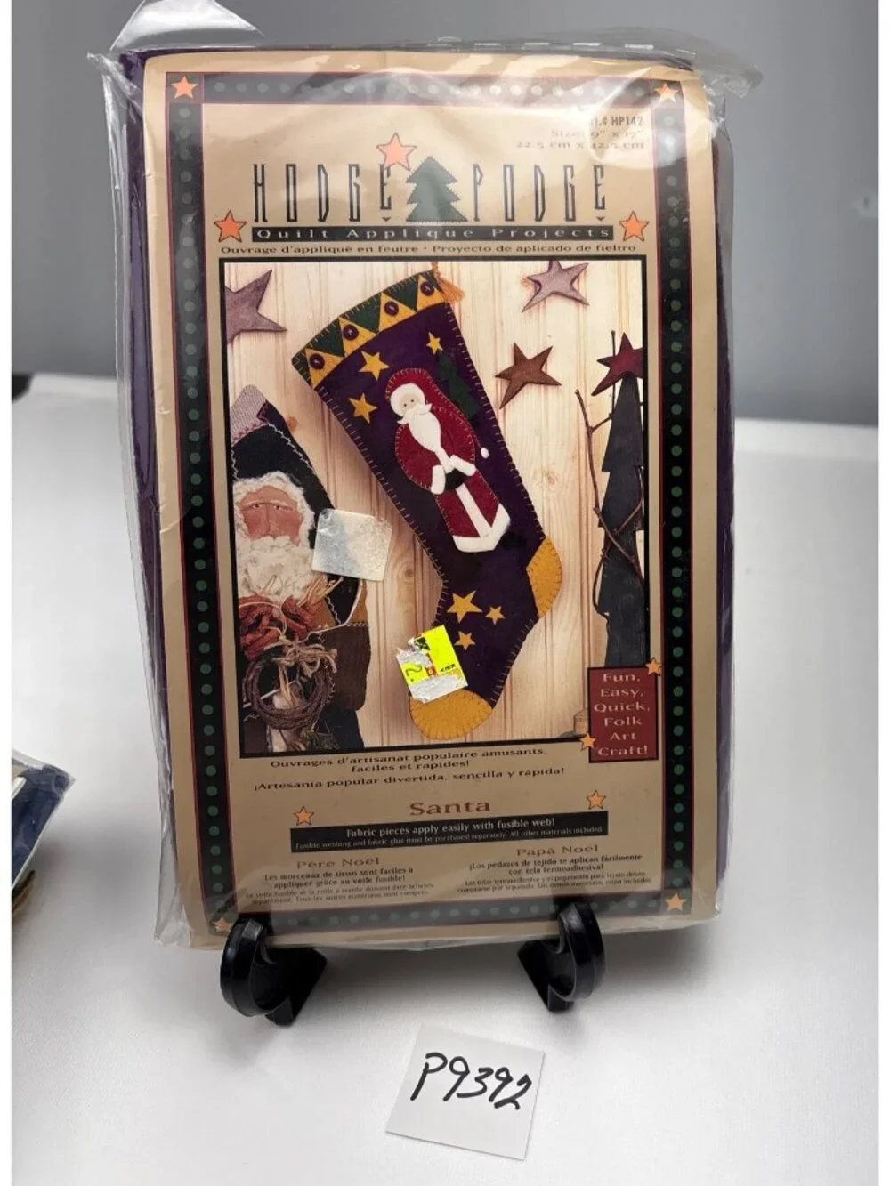 Hodge Podge Quilt Applique Santa Stocking Kit 9